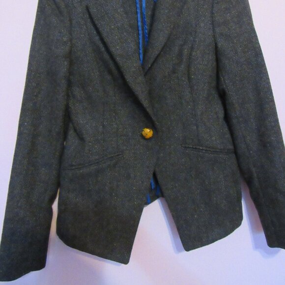 Circle of Gentlemen Women Blazer, Wool, Brown/Blue/Yellow, sz. 38(EU), S, - Picture 5 of 7